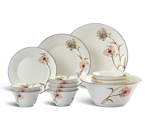 Bộ đồ ăn 14 sản phẩm - Tulip IFP - Hương Đồng