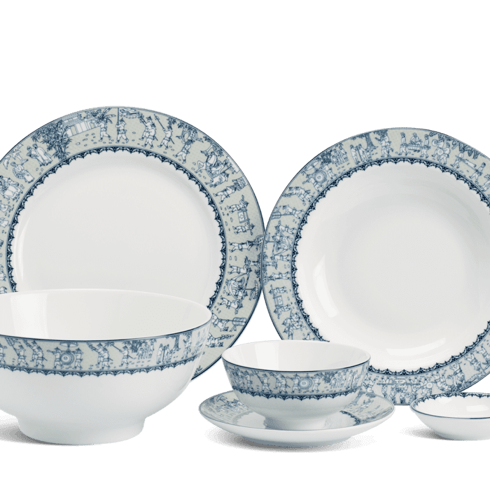 Bộ đồ ăn 10 người 36 sản phẩm Jasmine Vinh Quy Nhạt Minh Long 1