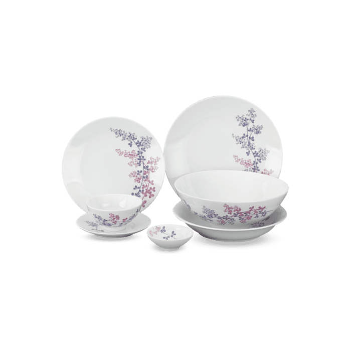 Bộ đồ ăn 6 người 24 sản phẩm Daisy Cỏ Tím Minh Long 1