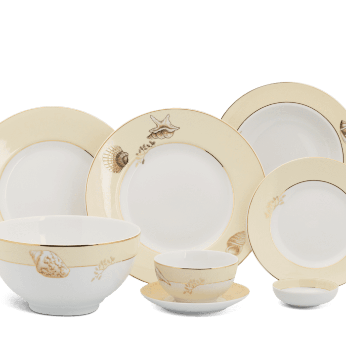 Bộ đồ ăn 6 người 25 sản phẩm - Camellia - Hương Biển kem Minh Long 1
