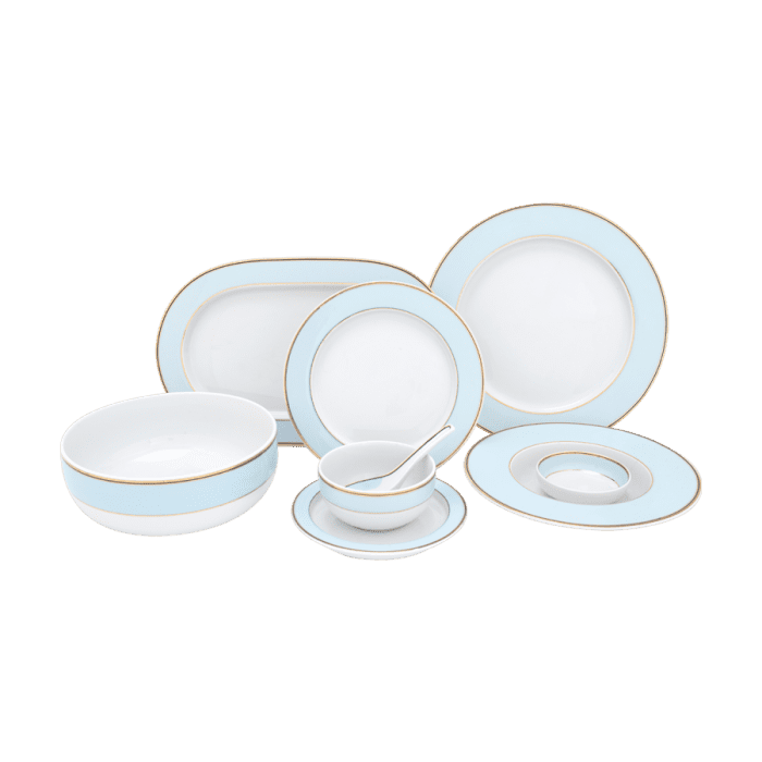 Bộ đồ ăn 6 người Âu-Á 45 sản phẩm - Gastroline Xanh Ngọc Minh Long 1