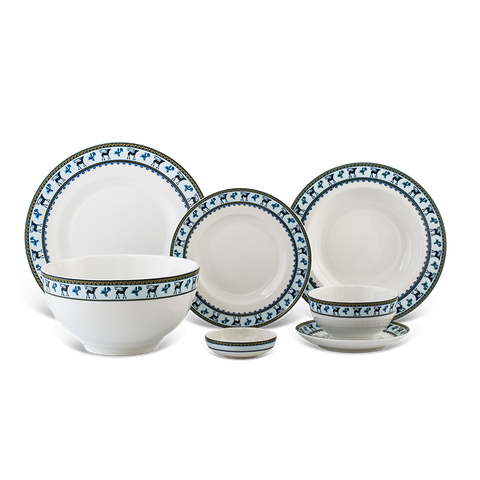 Bộ bàn ăn 23SP Camellia lộc lạc gốm sứ Minh Long