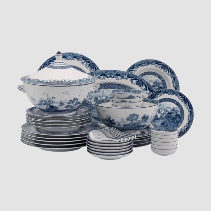 Bộ đồ ăn Âu-Á 45 sản phẩm Hoàng Cung Hồn Việt Minh Long 1