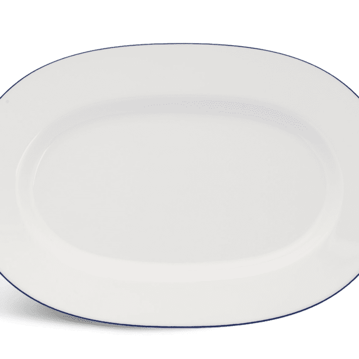 Dĩa oval 32 cm - Camellia - Chỉ Xanh Dương