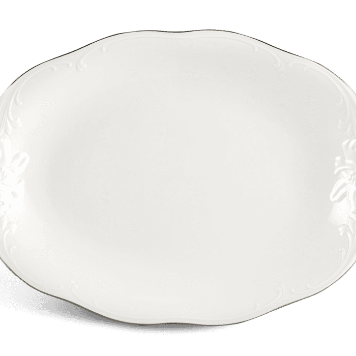 Dĩa oval 32 cm - Đài Các - Chỉ Bạch Kim