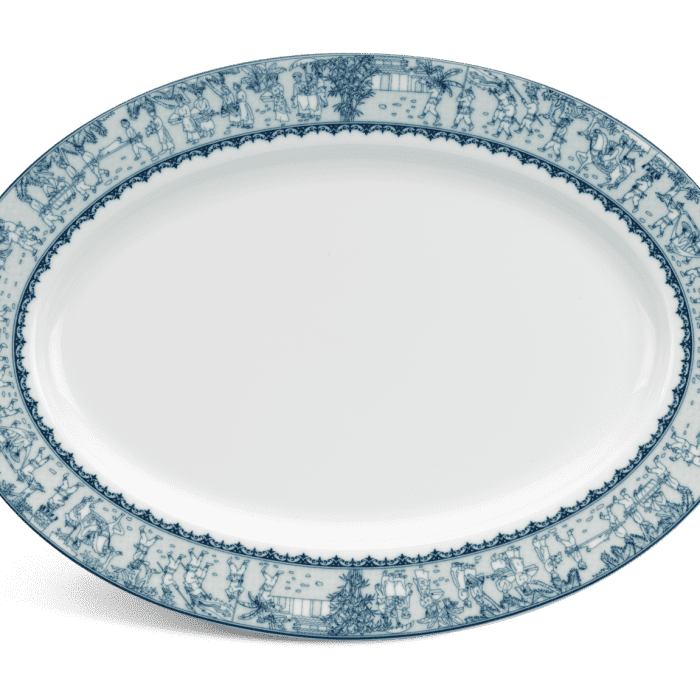 Dĩa oval 32 cm - Jasmine - Vinh Quy Nhạt