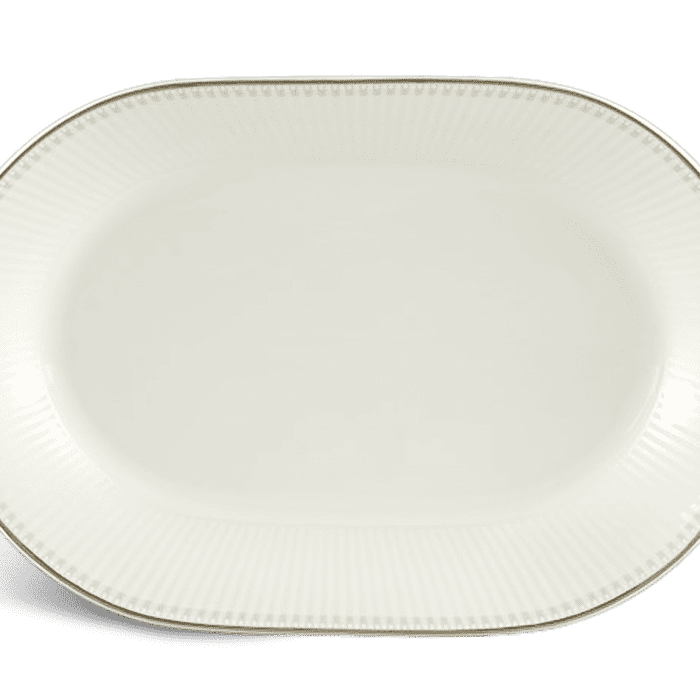 Dĩa oval 32 cm - Tulip Ngà - Ngân Sa