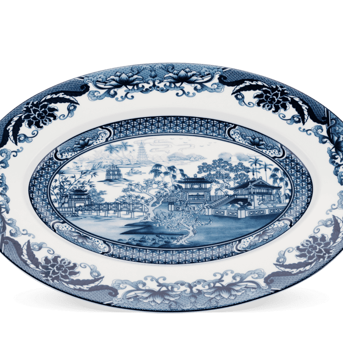 Dĩa oval 37 cm - Hoàng Cung - Hồn Việt