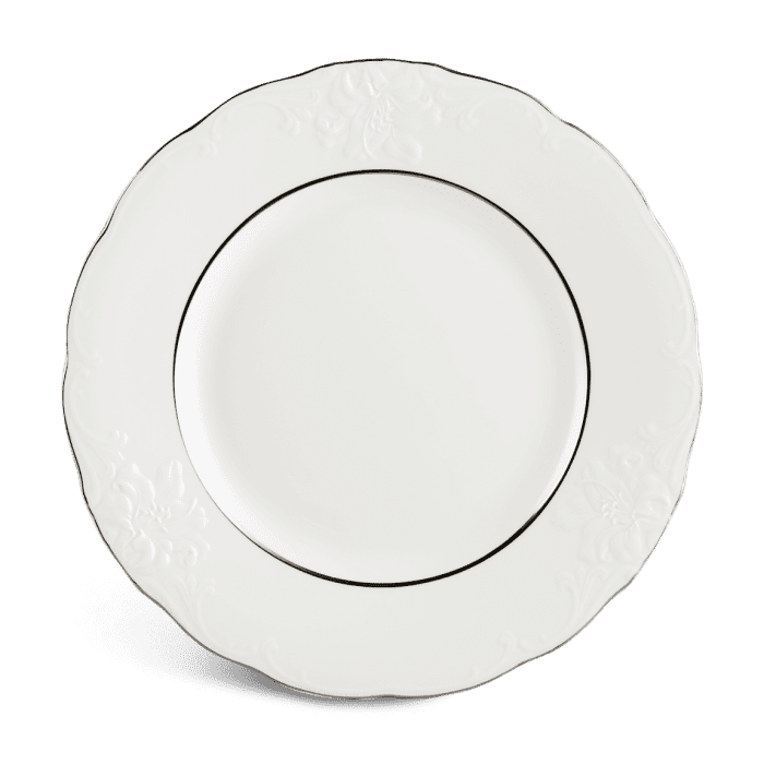 Dĩa tròn 22 cm - Đài Các - Chỉ Bạch Kim