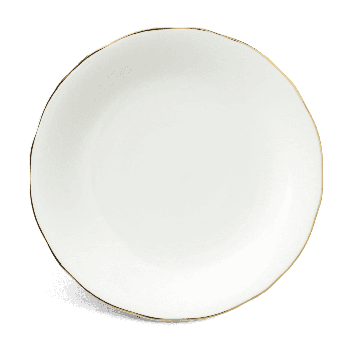 Dĩa tròn 27 cm - Mẫu Đơn IFP - Chỉ Vàng