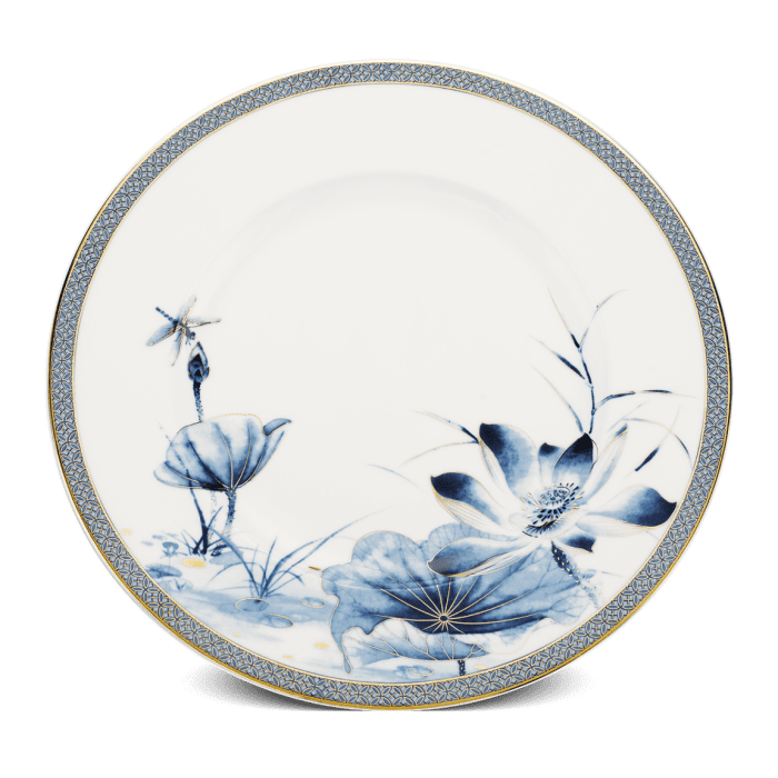 Dĩa tròn 28 cm - Hoàng Cung - Sen Vàng