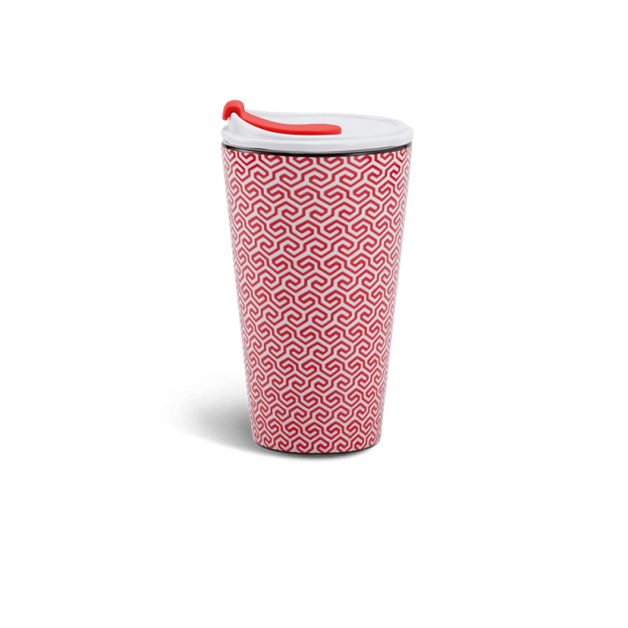 Ly Sứ Dưỡng Sinh Minh Long 0.48 L - Nắp Ống Hút ( K1 ) - Red Karakusa