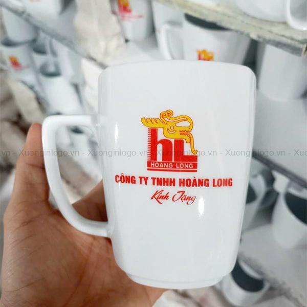 In logo lên ca sứ Vuông 360ml