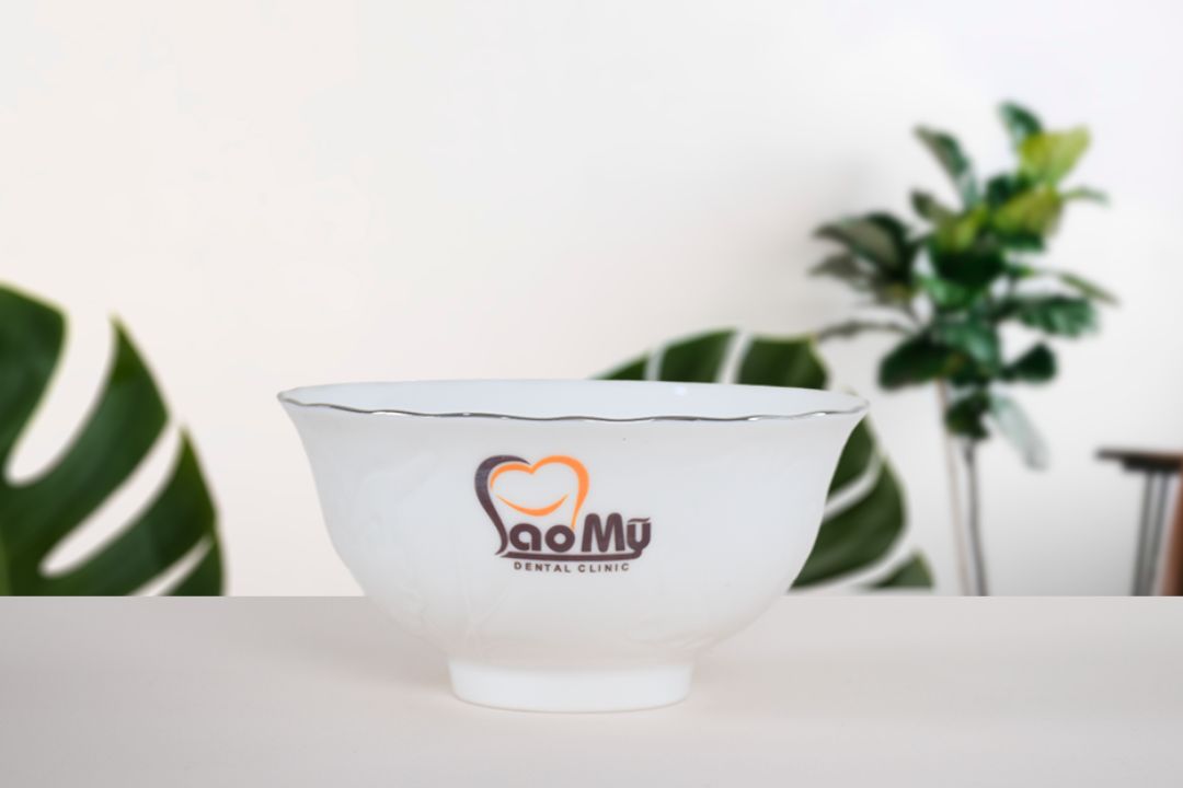 Quà Tặng In Logo Sao Mỹ Dental Clinic Lên Chén