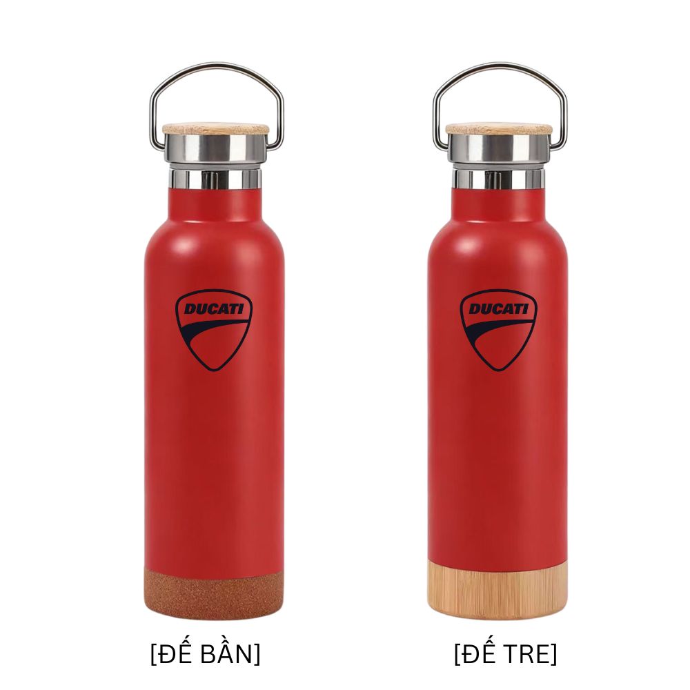 1 Bình Nước Thể Thao Nắp Tre Nút Bần Phong Cách Eco - Quà Tặng Kỷ Niệm Khách Hàng Bền Vững