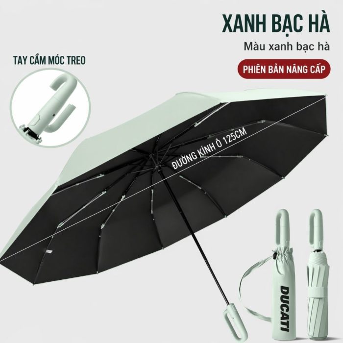 Ô Dù 12 Xương 130cm Cán Dài Kèm Bao Da Tặng Khách Hàng