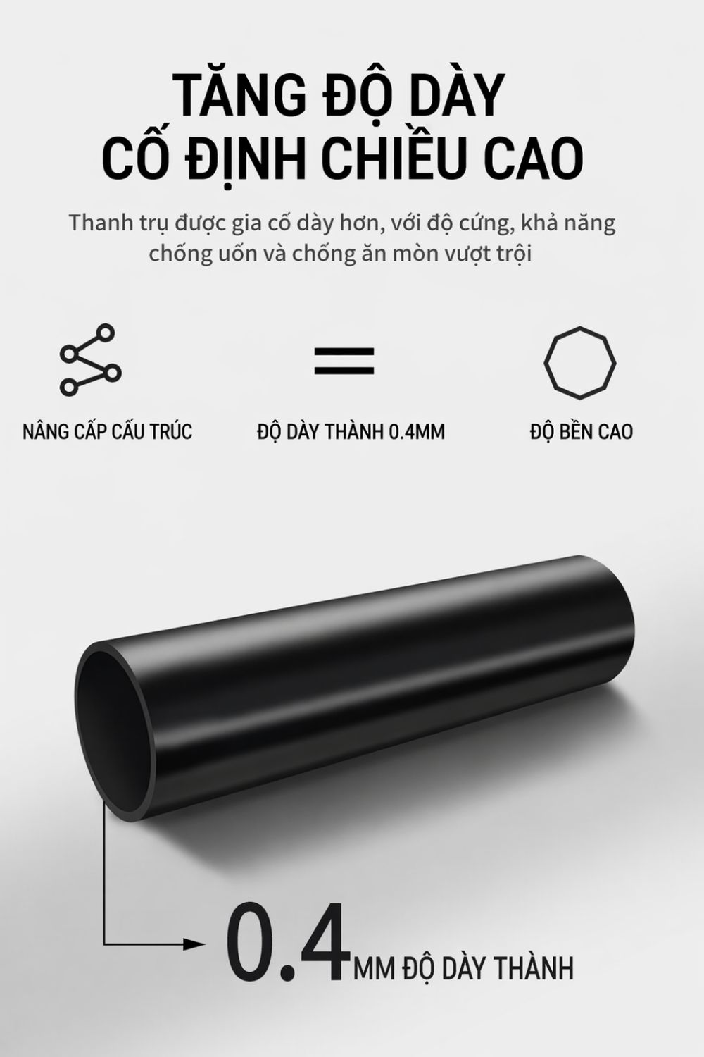 Ô Dù Cán Cong Tặng Khách Hàng 24 Xương Chắn Chắc Đen 115 cm