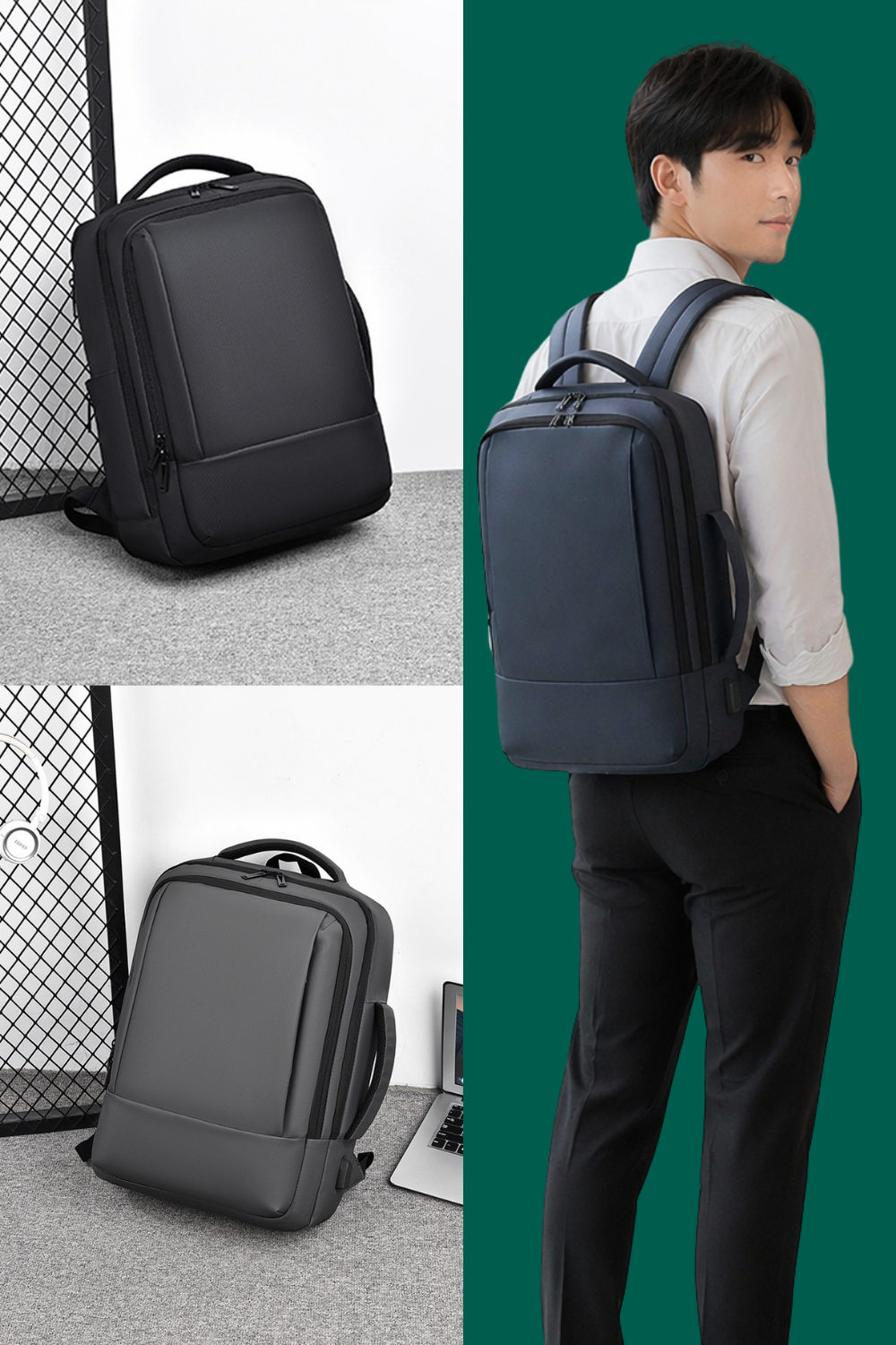Balo In Logo Cho Doanh Nhân Chống Nước Mở Rộng Được 46x31x18 cm