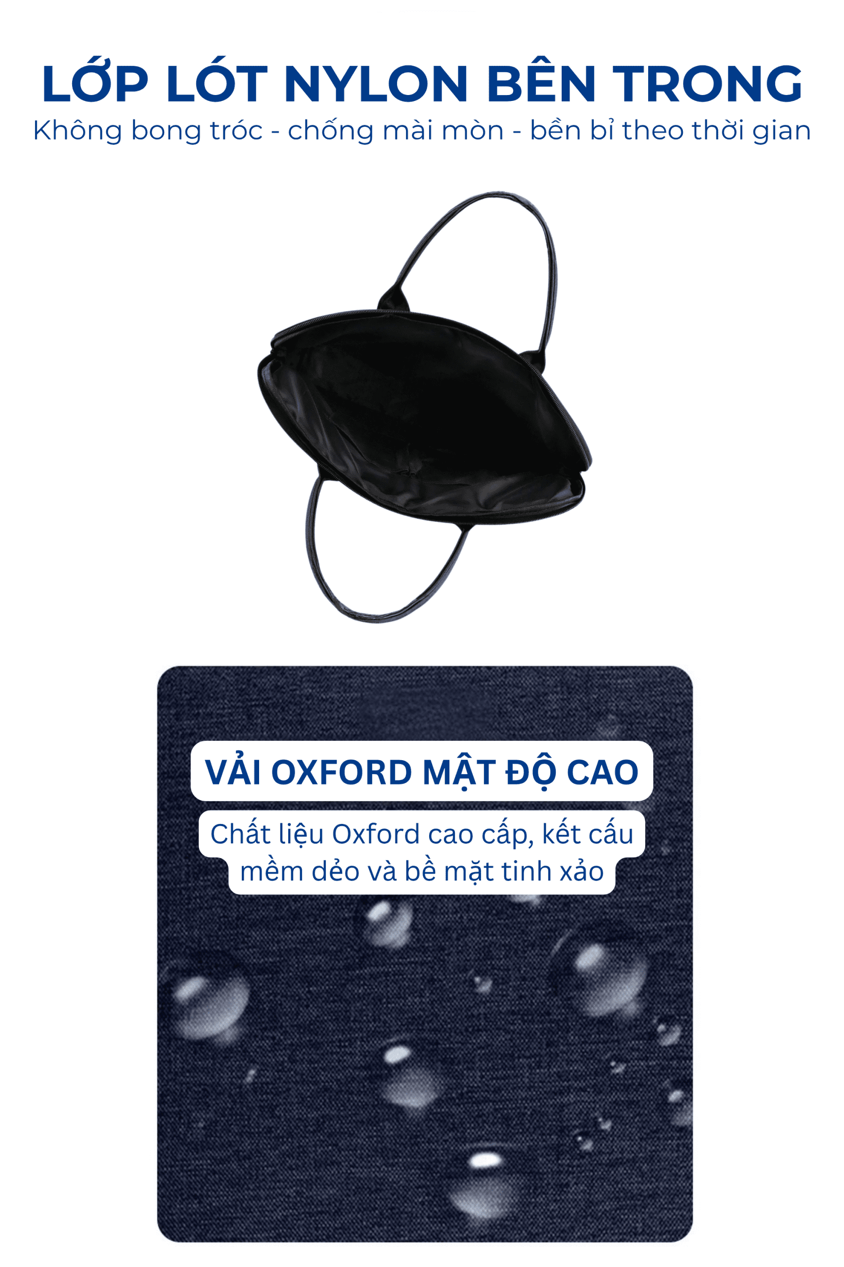 Balo Xách Tay Tặng Đối Tác Hiện Đại Chống Nước Đen 48x10x48 cm