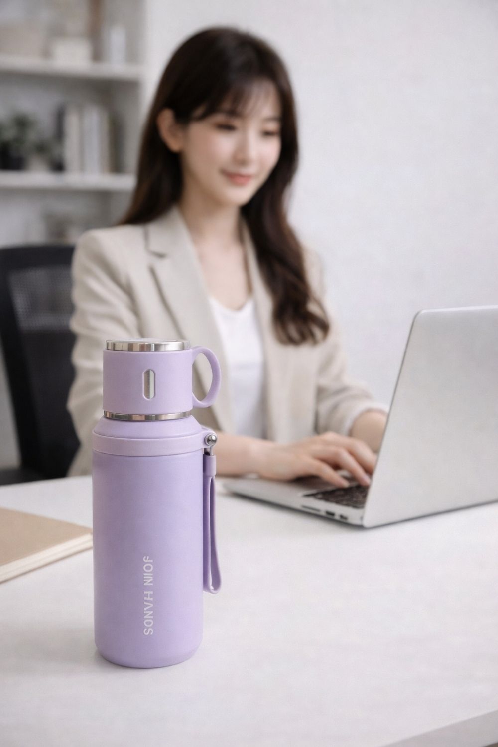 Bình Giữ Nhiệt Thép Không Gỉ Dung Tích 600ml Siêu Lớn Quà Tặng Nhân Viên Cuối Năm