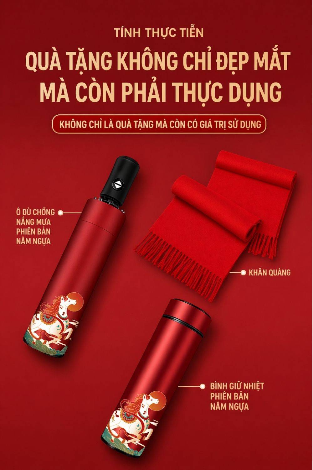 Combo Quà Tết Doanh Nghiệp Tặng Khách Hàng Thân Thiết Bình An May Mắn Cả Năm