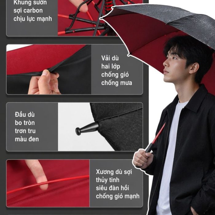 Ô Dù Tự Động Hai Lớp Cho Đối Tác Kích Thước Lớn 150 cm
