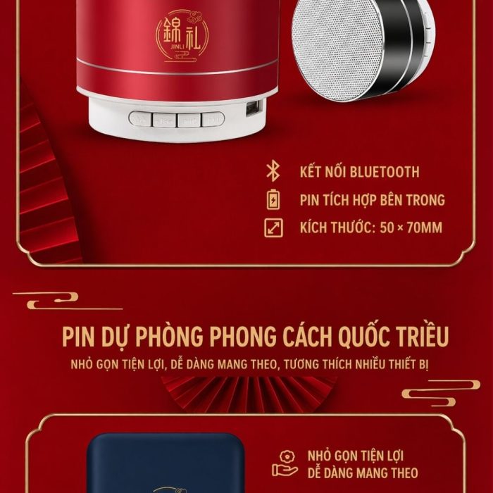 Bộ Quà Họa Tiết Cá Chép Thịnh Vượng - Quà Tết Doanh Nghiệp Tặng Khách Hàng