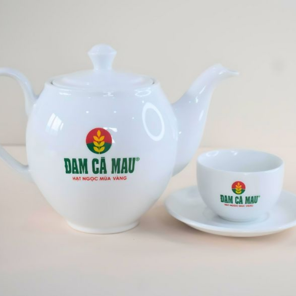 Ấm chén Bát Tràng vẽ tay