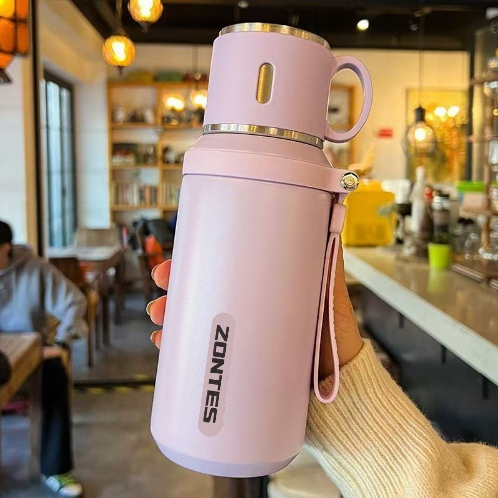 2 Bình Giữ Nhiệt Thép Không Gỉ Dung Tích 600ml Siêu Lớn Quà Tặng Nhân Viên Cuối Năm