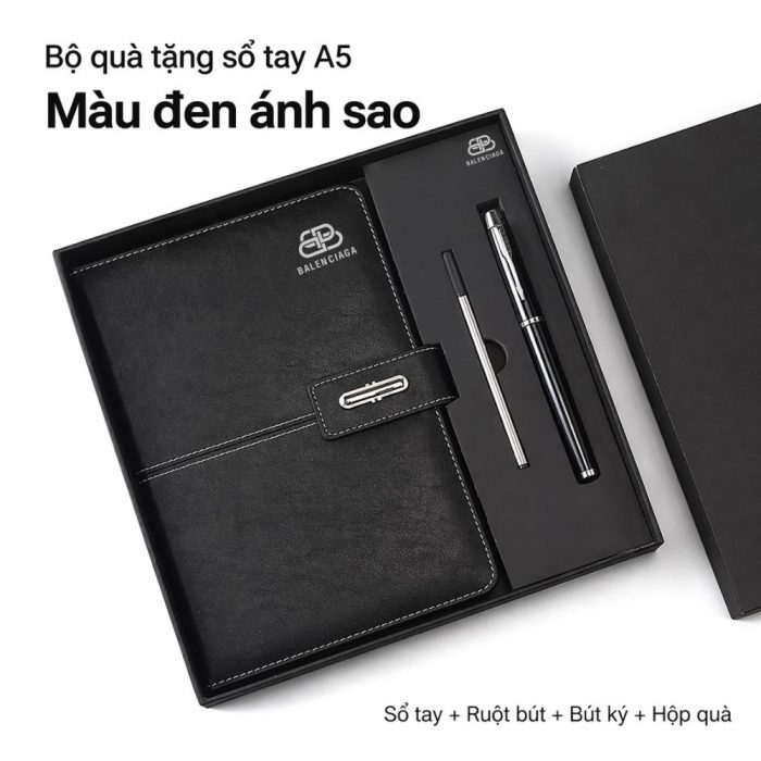 Bộ Quà Văn Phòng Phẩm Sổ Tay Bút USB Bình Giữ Nhiệt - Quà Tặng Đối Tác VIP Cuối Năm
