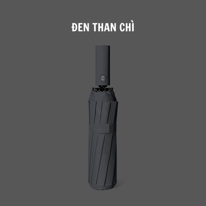 Ô Dù Ngắn Cán Tròn Tặng Nhân Viên Gọn Nhẹ Tiện Lợi Đen 55-61cm