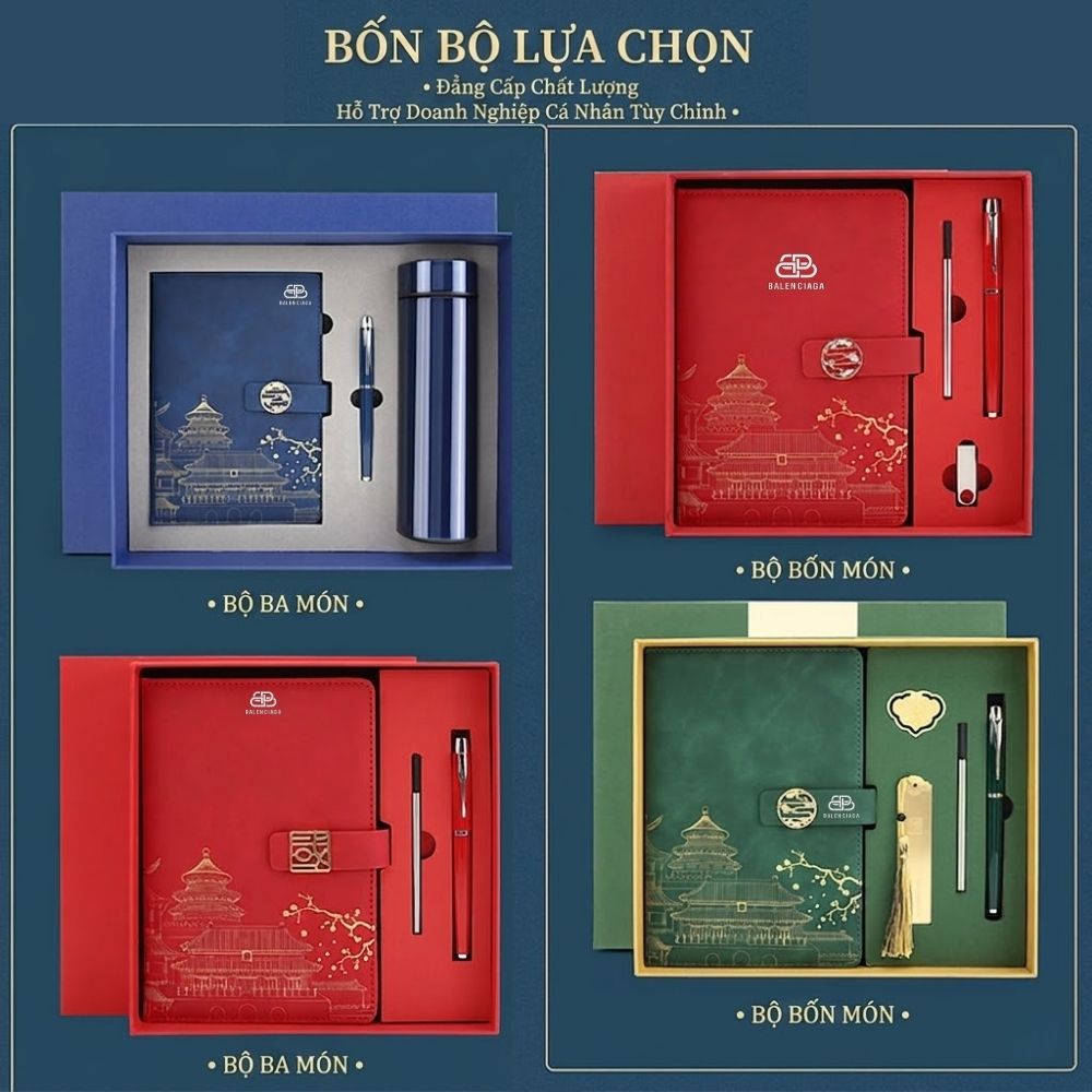 4 Set Quà Truyền Thống Văn Hóa Đa Dạng Combo - Quà Tặng Doanh Nghiệp Đối Tác Dịp Lễ Tết