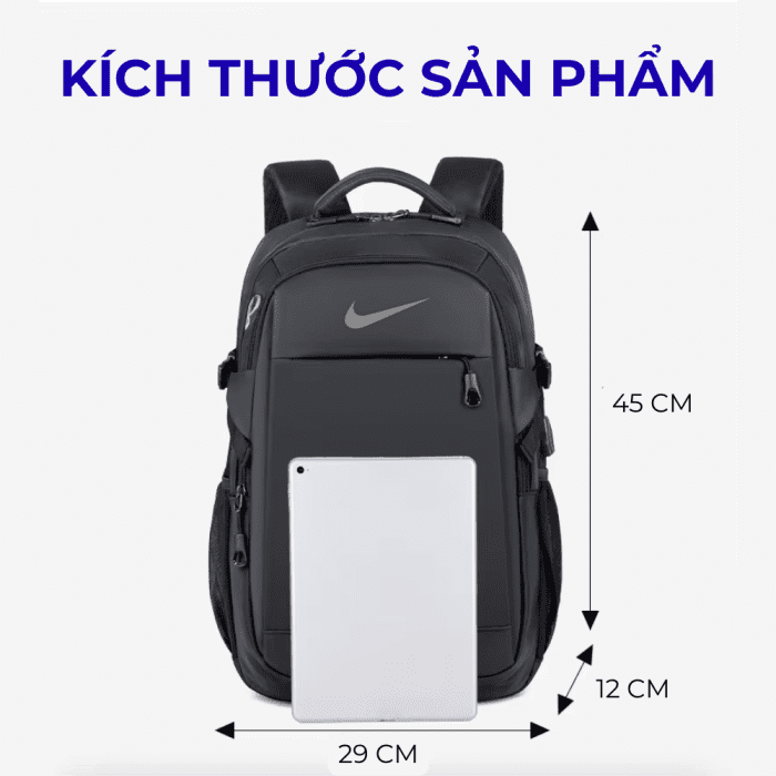 Balo Cho Nhân Viên Chống Nước Đen 65x61x49 cm