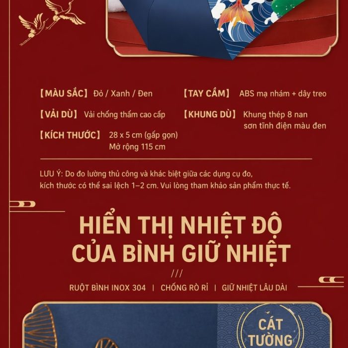Bộ Quà Họa Tiết Cá Chép Thịnh Vượng - Quà Tết Doanh Nghiệp Tặng Khách Hàng