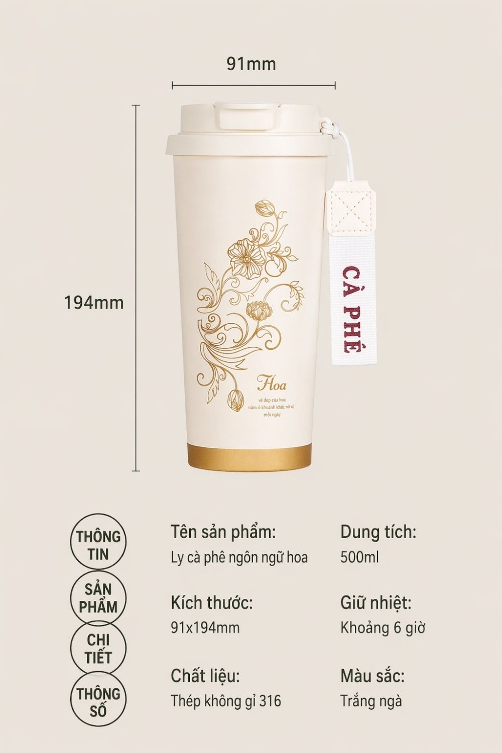 Set Quà Ly Giữ Nhiệt Và Ly Gốm Sứ In Hình Tùy Chỉnh - Quà Tặng Đối Tác Lớn Dịp Khai Trương