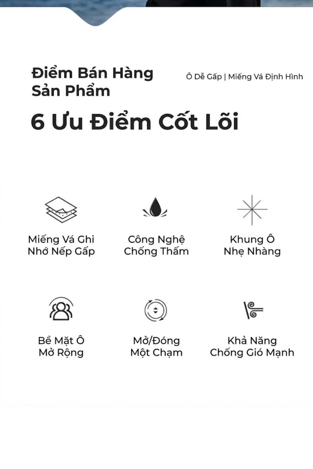 Ô Gấp Ba Tự Động Gọn Nhẹ Tặng Khách Hàng, Đối Tác 103 cm