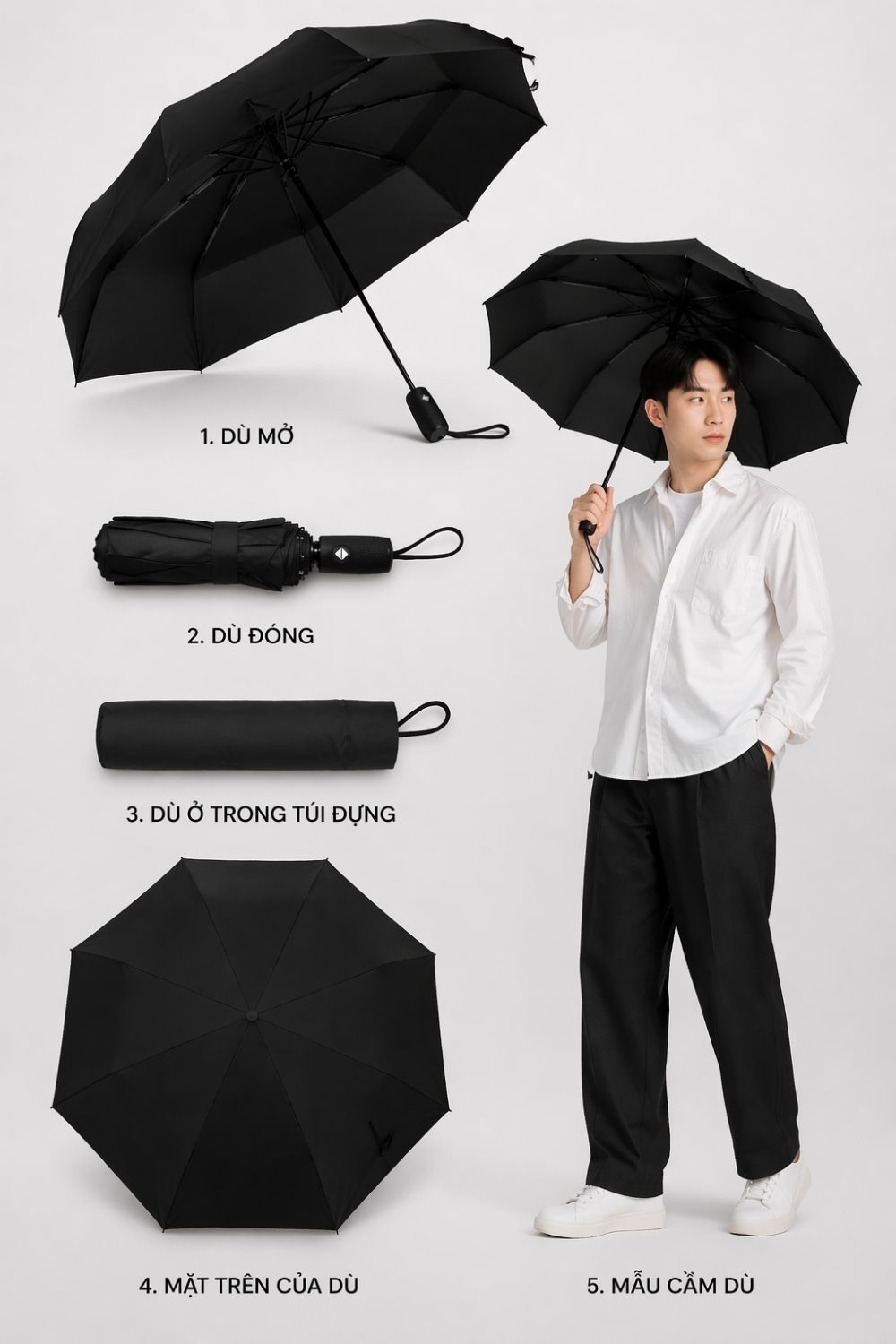 Ô Gấp Tự Động 9 Xương Đen 108 Cm Tặng Khách Hàng Ô Gấp Tự Động 9 Xương Đen 108 Cm Tặng Khách Hàng Ô Gấp Tự Động 9 Xương Đen 108 Cm Tặng Khách Hàng Giải Pháp Phù Hợp Cho Doanh Nghiệp Khi một doanh nghiệp đặt vài trăm đến vài nghìn chiếc ô cho một chiến dịch quà tặng, yếu tố quyết định hiệu quả không phải là "chiếc ô đẹp nhất" mà là "chiếc ô nào được người nhận mang theo mỗi ngày". Dòng ô gấp gọn 21 inch thắng ở điểm này: thu lại chỉ còn đoạn ngắn, vừa lòng cặp laptop, cốp xe máy, túi xách, không bị bỏ lại ở nhà. Khi khách hàng, đối tác, nhân viên mang ô đi làm, đi công tác, đi sự kiện thì logo doanh nghiệp cũng xuất hiện liên tục trong đời sống hàng ngày của họ – hiệu quả nhắc thương hiệu tích luỹ theo từng tuần, thay vì chỉ bùng một lần rồi tắt như một chiến dịch quảng cáo online. Với giá thành hợp lý của dòng 21 inch, doanh nghiệp có thể đặt đồng bộ một mẫu cho nhiều nhóm nhận cùng lúc mà vẫn giữ ngân sách trong tầm kiểm soát. Vì Sao Sản Phẩm Này Giải Quyết Được Vấn Đề Mẫu này thuộc dòng ô công sở gấp gọn, khung 9 xương bằng sợi (fiber) – nhiều hơn một xương so với dòng 8 xương phổ biến, giúp tán căng đều hơn, ít nhăn khi thu vào và đứng chắc hơn trước gió thường. Cấu trúc tán hai tầng có khe thoáng khí ở giữa để gió luồn qua thay vì đẩy ngược, là cấu hình "nâng cấp kỹ thuật" so với dòng ô gấp một lớp cùng cỡ – khách hiểu ngay đây không phải ô giá rẻ khi mở ra lần đầu. Thanh giữa bằng sắt chắc khớp gập; cán nhựa cầm êm, nhẹ tay. Cơ chế mở hoàn toàn tự động: bấm một nút là bung ra, thao tác nhanh trong mưa hoặc khi tay đang bận xách đồ; khi đóng, khách thu lại bằng tay (bán tự động) – cấu trúc này giảm rủi ro kẹt lò xo so với cơ chế hai chiều cùng phân khúc, giúp ô bền hơn trong tay người dùng phổ thông. Vải dù 210T chống va đập giữ form sau nhiều lần bung. Bán kính tán 50–55cm, khi bung 21 inch đủ che cho một người lớn cùng cặp tài liệu. Toàn cây chỉ nặng 400g – nhẹ đáng kể so với ô golf cán dài, khách mang theo cả ngày không thấy mỏi. Bảng màu 5 tông cơ bản: Đen, Xanh lam đậm, Xám, Đỏ rượu, Vàng – đủ để doanh nghiệp chọn tông hợp nhận diện thương hiệu; thân dù đều màu nên logo in lên sắc nét, không chìm. Lý Do Nên Chọn Thức Quà Thức Quà là xưởng in trực tiếp, không qua trung gian – đây chính là yếu tố quyết định đơn giá đơn lớn. Càng đặt số lượng cao, đơn giá trên mỗi cây càng giảm theo bậc rõ rệt, giúp doanh nghiệp đặt đồng bộ cho nhiều nhóm nhận mà vẫn giữ ngân sách. Trước khi chạy in đại trà, đội thiết kế dựng mockup miễn phí để anh/chị duyệt qua Zalo hoặc email, kiểm tra tỉ lệ logo, vị trí in, màu in – duyệt rồi mới vào sản xuất, không có tình huống "nhận về mới biết sai". Báo giá minh bạch: giá ô, phí in, phí đóng bao (nếu cần), phí ship – mọi khoản đều rõ trên bảng giá, không phát sinh phí ẩn. Ngoài mẫu ô gấp 21 inch 9 xương này, Thức Quà còn hơn 60 dòng ô khác: ô 12 xương 130cm, ô cán gỗ, ô gấp ba UPF50+, ô golf 30 inch thoáng khí, ô cán dài 16 xương – giúp anh/chị phối bộ quà tặng theo từng tầng khách mà chỉ cần làm việc với một đầu mối. Liên Hệ Ngay Để Kịp Tiến Độ Dòng ô gấp gọn là mẫu đi theo đợt lớn cho toàn công ty hoặc toàn danh sách khách hàng – càng gần mùa cao điểm đầu năm và cuối năm, xưởng càng kín lịch sản xuất. Đặt sát ngày trao quà thì khả năng cao phải chọn tông màu còn hàng thay vì đúng tông nhận diện, hoặc lịch giao bị lùi – cả hai đều khiến chiến dịch quà tặng mất đồng bộ. Gọi ngay 0938 693 935 để đội tư vấn Thức Quà gửi báo giá mẫu ô gấp tự động 9 xương 21 inch, tính giá bậc theo số lượng cụ thể anh/chị dự kiến đặt, chọn tông trong 5 màu, lên mockup logo và chốt tiến độ giao hàng ngay trong cuộc gọi đầu tiên. Đặt sớm – chọn đúng mẫu tiện dụng, in logo sắc nét, giá tối ưu và kịp trao quà đún