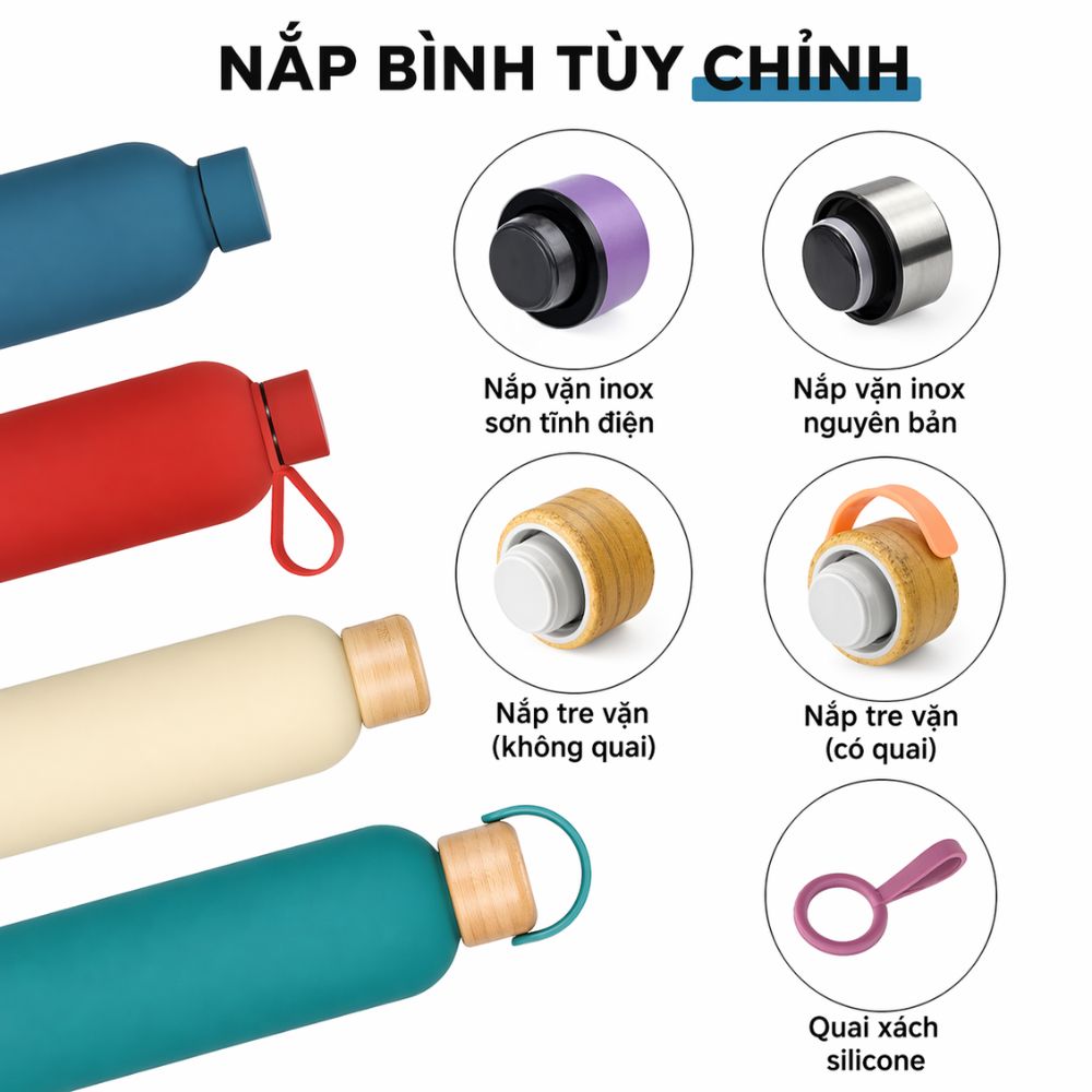 8 Bình Giữ Nhiệt Thể Thao Đa Dung Tích - Quà Tặng Kỷ Niệm Thành Lập Công Ty