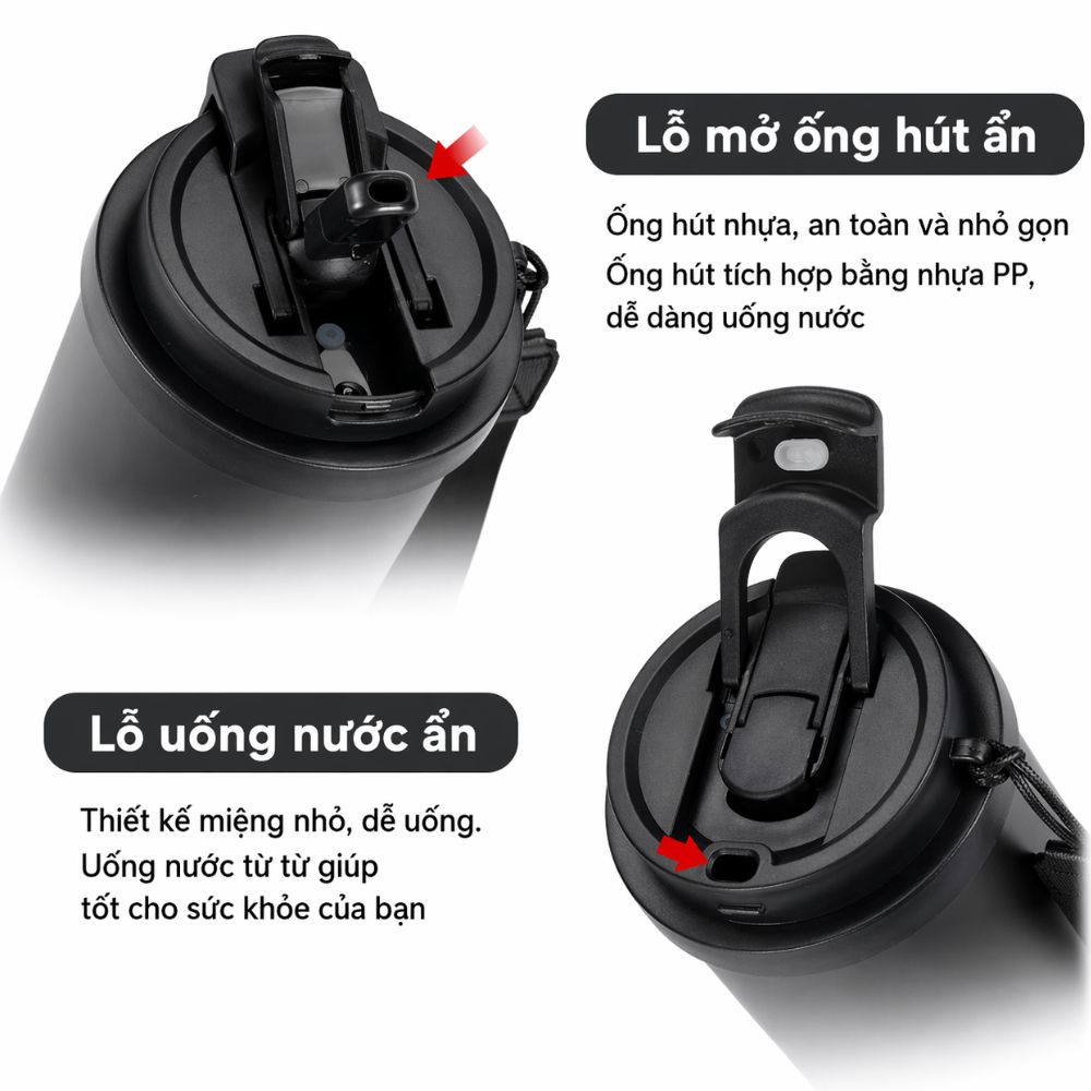 8 Ly Giữ Nhiệt Có Quai Xách Thép - Quà Tặng Khách Hàng VIP