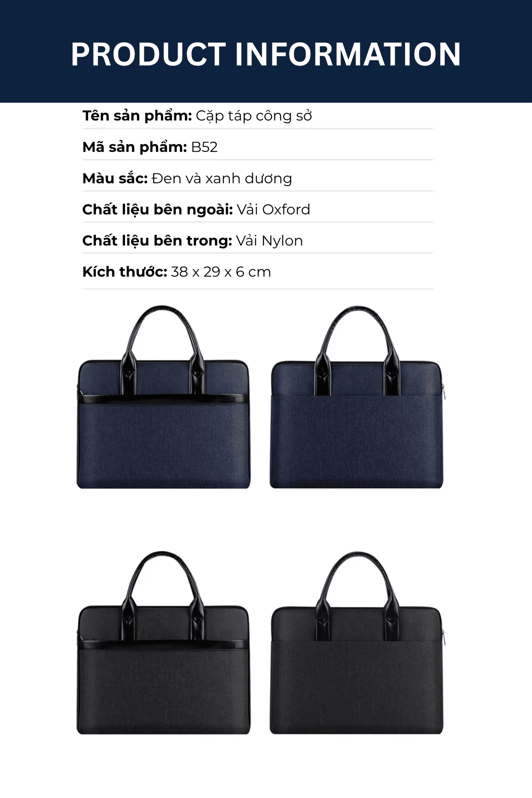 Balo Xách Tay Tặng Đối Tác Hiện Đại Chống Nước Đen 48x10x48 cm Balo Xách Tay Tặng Đối Tác Hiện Đại Chống Nước Đen 48x10x48 cm