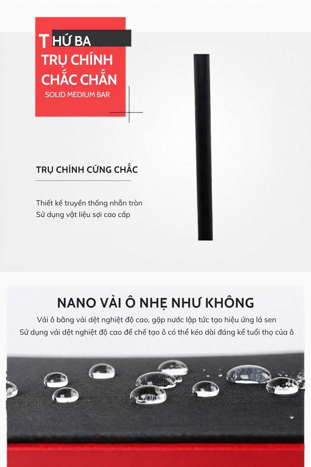 Ô Gấp Hai Lớp Thoáng Khí 108 cm Tặng Nhân Viên