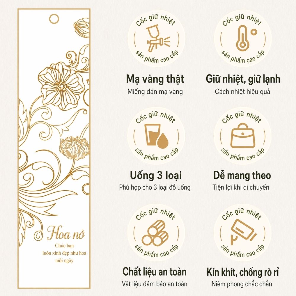 9 Set Quà Ly Giữ Nhiệt Và Ly Gốm Sứ In Hình Tùy Chỉnh - Quà Tặng Đối Tác Lớn Dịp Khai Trương