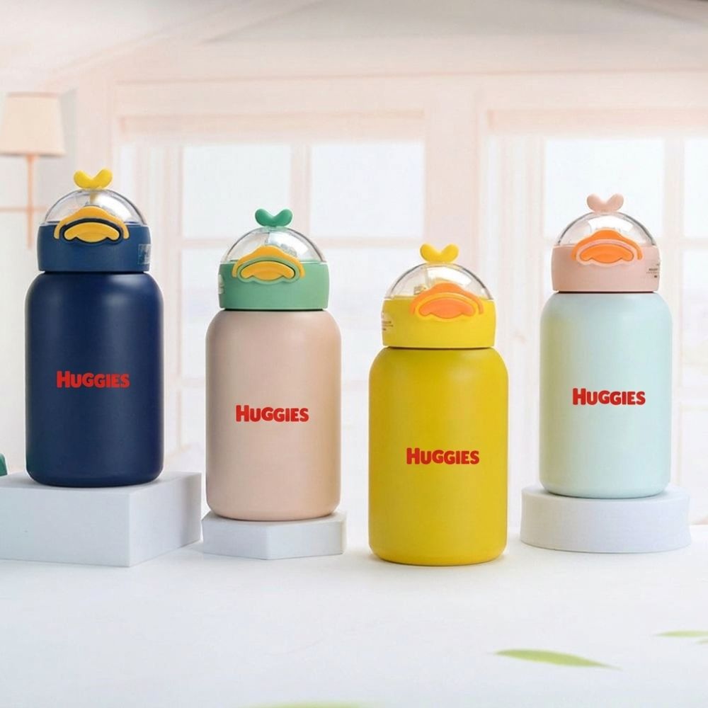 BGN64 Bình Giữ Nhiệt Hình Vịt Ống Hút Inox - Quà Doanh Nghiệp Tri Ân Khách Hàng Thân Thiết