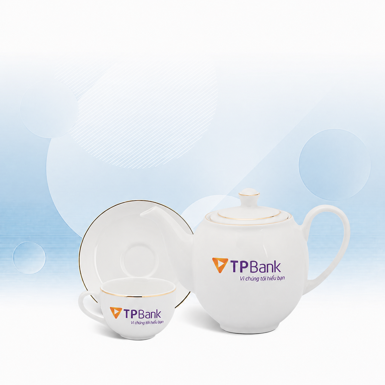 Bộ Trà 0.8L Camellia Viền Chỉ Vàng Bộ Trà 0.8L Camellia Viền Chỉ Vàng