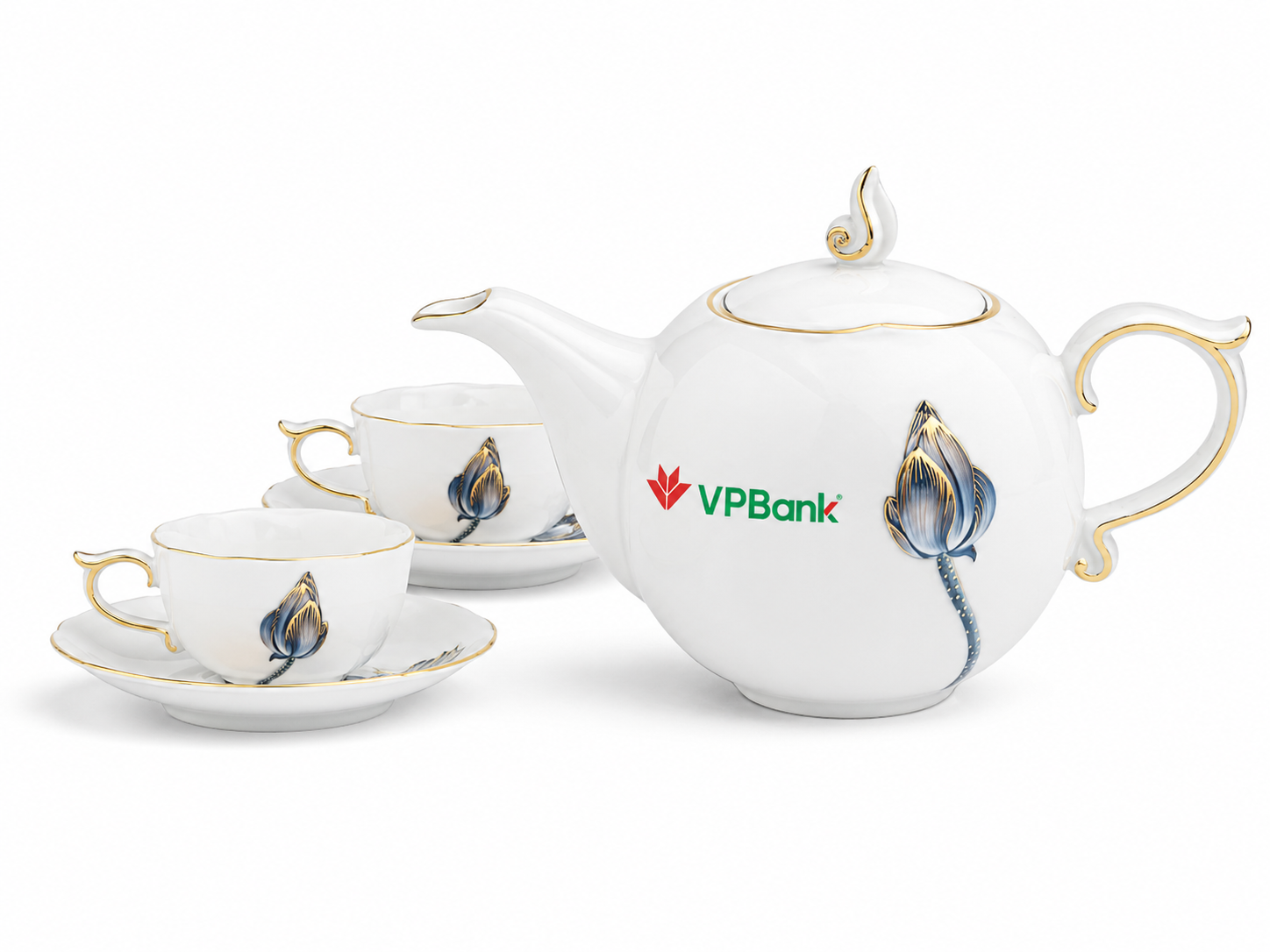 Bộ trà thiền sứ cao cấp 5 món